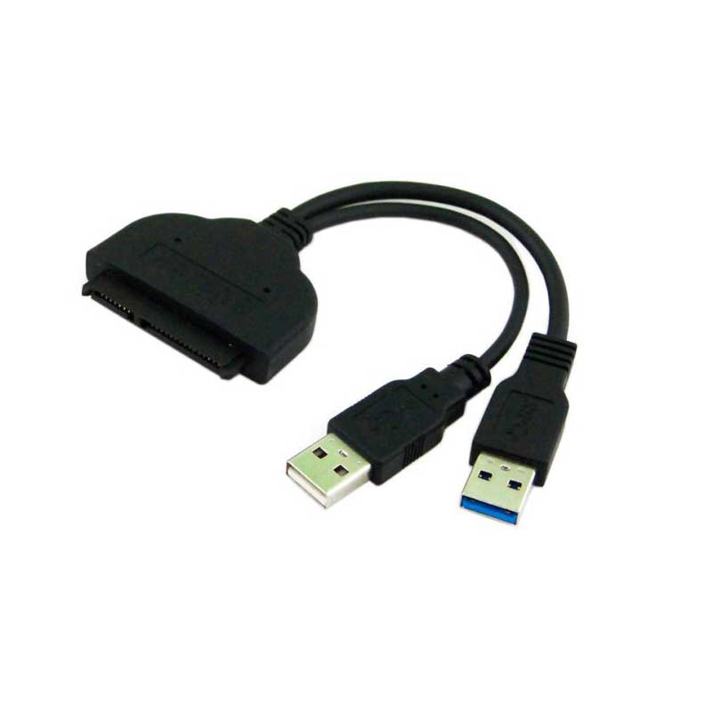 Преходник, No brand, USB 3.0 към SATA, Черен - 18295 (NB-18295)